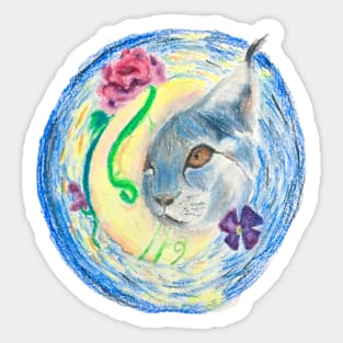 Moonlit Lynx Sticker